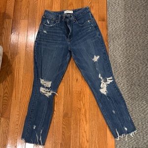 Abercrombie curve love high rise mom jean